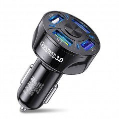 Dr. Phone-DrPhone QC9 - Autolader 4 Poorten - USB QC3.0 -2.1A -2.1A Snelle lader Voor smartphones en tablet – led Indicator – Zwart€ 18,95€ 15,66DrPhoneAutoladers8720118675304