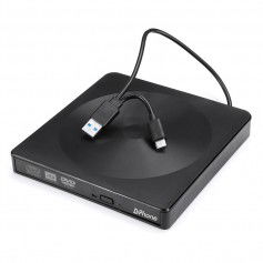 Dr. Phone-DrPhone DW6 Draagbaar Externe CD DVD +/- RW Optische drive - USB 3.0 & Type-C - Brander - Rewriter - Writer Reader – Zwart€ 44,95€ 37,15DrPhoneDVD/RW Spelers8720118675601