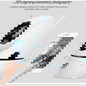 DrPhone CCS2 - Intelligente Camera met PTZ Functie – Wifi Camera – Security Camera – Dome Camera – Bewegingsdetectie - Wit