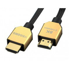 Dr. Phone-DrPhone VEGGIEG Series HDMI naar HDMI 2.1 Kabel - 8K 60Hz - 4K 120Hz - 48Gbps - Ultra Hoge Snelheid - HDR 10 & eARC – 1 Meter€ 17,95€ 14,83DrPhoneHDMI Kabels8720118012598
