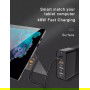 DrPhone WL7 - 4-poorten Multipoort Oplader - 48W - USB-laadstation + Standhouder – Qualcom 3.0 & USB-C –Lader – Zwart