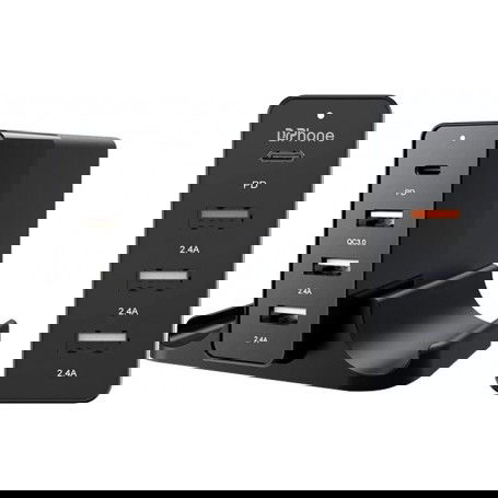 Dr. Phone-DrPhone WL7 - 4-poorten Multipoort Oplader - 48W - USB-laadstation + Standhouder – Qualcom 3.0 & USB-C –Lader – Zwart€ 44,95€ 37,15DrPhoneMultipoort (Power) Opladers8720118103463
