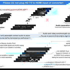 Dr. Phone-DrPhone ARC6 HDMI Audio & ARC Extractor 4K@60HZ - HDMI met SPDIF + 5.1/2CH + 3.5mm RCA R/L Audio Converter€ 44,95€ 37,15DrPhoneAudio-extractors8720118263761