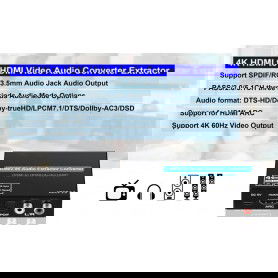 Dr. Phone-DrPhone ARC6 HDMI Audio & ARC Extractor 4K@60HZ - HDMI met SPDIF + 5.1/2CH + 3.5mm RCA R/L Audio Converter€ 44,95€ 37,15DrPhoneAudio-extractors8720118263761