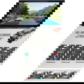 Dr. Phone-DrPhone DC12 Auto Dashcam Voor – Full HD 1080P - Nachtzicht – Bewegingsdetectie - 170 ° Groothoek Lens - Zwart€ 59,95€ 49,55DrPhoneDashcam8720118455432