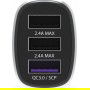 DrPhone QC10 - Autolader 3 Poorten - USB Qualcom 3.0 & 2 USB poorten 2.4A & 2.4A – Lader – Zwart