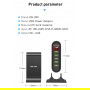 DrPhone SmartC10 5 Poorten Laadstation USB 2.4A HUB - Lader met Digitale LED Display - 4A(MAX) output - Met Standhouder - Zwart