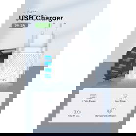DrPhone – HALO2 Snel Lader Thuislader- 4 Poorten 48W Lader - USB 3.1A + QC 3.0 - Tablet / Smartphone Oplader – Wit