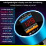 DrPhone QC8 – Autolader- Qualcomm 3.0 USB Auto Oplader Met LED display (2.4A + USB QC 3.0) -12/24V – Zwart