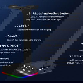 Dr. Phone-DrPhone RHS1 RGB-Koptelefoon standaard met 2 USB-poorten - Hoofdtelefoonhouder – Headset Standaard - Zwart€ 29,95€ 24,75DrPhoneKoptelefoon Standaard8720118816226