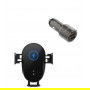 DrPhone Smart Sensor V4® - Automatische Autohouder – Draadloze Oplader – 15W + DrPhone Invincible® Auto Lader – Zwart / Blauw
