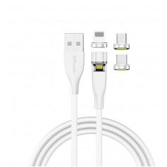 Dr. Phone-DrPhone OMNIA 540° - 3 in 1 (Micro USB / Lightning / USB-C) Magnetische Oplaadkabel - Oplader 9V Kabel - Wit€ 13,95€ 11,53DrPhoneKabels8720118086063