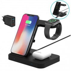 Dr. Phone-DrPhone LEGEND3 - Qi Draadloze oplader - 5-in-1 Oplaadstation / Dock Apple Watch, AirPods Pro / 2 - Galaxy Buds & Galaxy Watch€ 59,95€ 49,55DrPhoneDraadloos Laden8720118086339