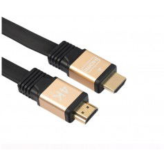 Dr. Phone-DrPhone Hi-Speed Flat - Platte HDMI naar HDMI Kabel - HDMI 2.0 60Hz – 3 Meter - 18GBPS – 30AWG– Goud/Zwart€ 14,95€ 12,36DrPhoneHDMI Kabels8720118013731