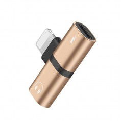 Dr. Phone-DrPhone Audio Splitter Adapter - 2 Lightning Poorten - Stereo Sound - Opladen + Audio - 2 in 1 - Voor iPhone en iPad - Goud€ 8,95€ 7,40DrPhoneSplitter8720118740279