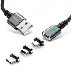 Dr. Phone-DrPhone iCON 2 Meter - 3 in 1 Magnetische Oplaadkabel Zwart + Datakabel - 3.0A FastCharge - Lightning / USB-C / Micro USB€ 17,95€ 14,83DrPhoneTelefoniekabel8720118010976
