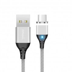 Dr. Phone-DrPhone FLM Magnetische USB C Oplaad Kabel 3A + Data - Sterke Magneet - LED indicator - Nylon Gevlochten Kabel - 2M - Zilver€ 12,95€ 10,70DrPhoneKabel & Lader8720118009444