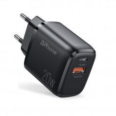 Dr. Phone-DrPhone HALO-N2 - 20W Oplader met USB-C PD + QC 3.0 USB Lader - 80% - 35 minuten - Stekker Voor Smartphone / Tablet - Zwart€ 14,95€ 12,36DrPhoneThuislader/ Wandlader 8720118361719