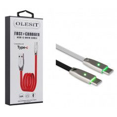 Dr. Phone-Olesit Gecertificeerde LED TYPE-C Kabel - WIT - 1 Meter Fast Charge 3.0A -Laadsnoer Oplaadkabel + Data - Universeel USB - C€ 12,95€ 10,70OlesitKabel & Lader6971083491891