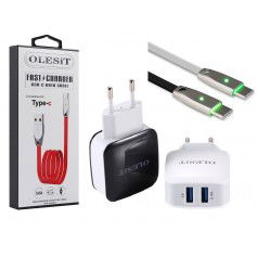 Dr. Phone-Olesit 2 poorten USB-oplader 3.1A Fast Charge Snellader + TYPE C Kabel 1m 3.0A High Speed - Geschikt voor Type C Modellen€ 17,95€ 14,83OlesitKabel & Lader7091131872966