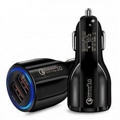 DrPhone QC Pro - Qualcomm 3.0 Fast Charge 30W Auto Oplader Dual Poort 2 Poorten Snellader Reislader Auto Lader QC 3.0