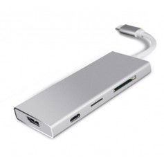 Dr. Phone-DrPhone 7 in 1 Multi Adapter Hub (3x USB 3.0, 1x SD Kaart, 1x Micro SD kaart, 1x HDMI 4k, 1X USB C Power Delivery 100W)€ 54,95€ 45,41DrPhoneHub / Adapter7091135666479