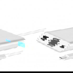 Dr. Phone-DrPhone HUB6 3 in 1 USB C Hub Converter - Type-C/USB C vrouwelijk - VGA - USB 3.0 - 1080P - Zilver€ 19,95€ 16,49DrPhoneHub7091132967456