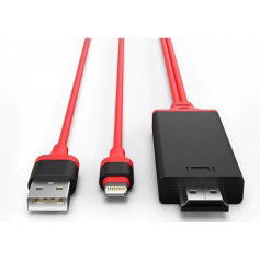 Dr. Phone-DrPhone HD - Lightning naar HDMI HDTV-adapterkabel Plug & Play 1080p - voor iOS-apparaten iPhone / iPad - 2 Meter€ 19,95€ 16,49DrPhoneHDMI Kabels8720118620427