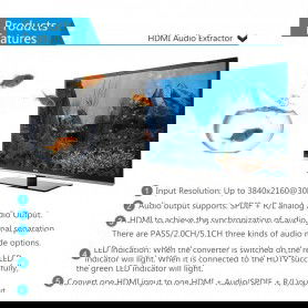 Dr. Phone-DrPhone HA3 HDMI 4Kx2K Audio Extractor - HDMI naar HDMI met Audio (Optische SPDIF + L/R Stereo) Adapter – Zwart€ 34,95€ 28,88DrPhoneAudio-extractors8720118952030