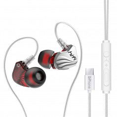 Dr. Phone-DrPhone Hi15 USB C In-Ear Oordoppen met ingebouwde DAC - BASS - Microfoon - Passief ruisonderdrukking - Zilver€ 14,95€ 12,36DrPhoneIn-ear Oordoppen8720118429211