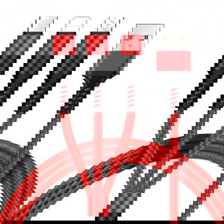 Dr. Phone-DrPhone MX5 Nylon Gevlochten Kabel - 3 in 1 Lightning/Micro USB/Type-C - Stabiele USB Oplaadkabel – MAX 2A - Rood€ 11,95€ 9,88DrPhoneTelefoniekabel8720118942000