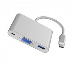 Dr. Phone-DrPhone HUB6 3 in 1 USB C Hub Converter - Type-C/USB C vrouwelijk - VGA - USB 3.0 - 1080P - Zilver€ 19,95€ 16,49DrPhoneHub7091132967456