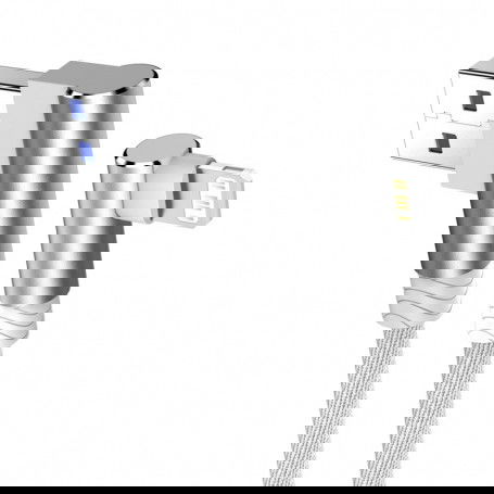 Dr. Phone-DrPhone D9 Lightning Dubbele 90° Haakse Nylon Gevlochten 3.0A kabel – 2 Meter - Datasynchronisatie & Snel opladen – Wit€ 10,95€ 9,05DrPhoneKabels8720118943212
