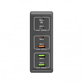 Dr. Phone-DrPhone WL18 120W Multipoort Oplader - USB-hub - 6-poort - PD 3.0 USB C 65W & QC 3.0 – Multi-USB-laadstation – Oplader - Zwart€ 79,95€ 66,07DrPhoneMultipoort (Power) Opladers8720118024546