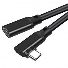 Dr. Phone-DrPhone CHX12 USB 3.2 Gen 2 USB-C Male naar USB-C Female - Verlengkabel – 90 graden – 20V 5A 100W - 10 Gbps - 1M - Zwart€ 17,95€ 14,83DrPhoneKabels8720118024577