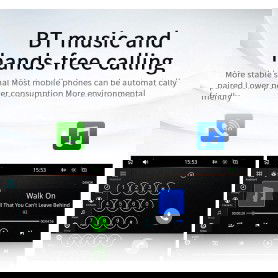 DrPhone CarPlayStream ProTouch - MP5 Speler - Mirrorlink - CarPlay IOS / Android Auto - Bluetooth FM - Micro SD / USB / USB-C