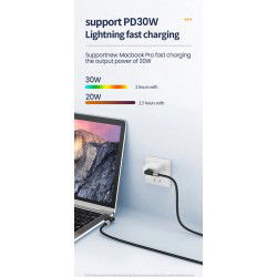 Dr. Phone-DrPhone D11 USB C naar lightning -PD 30W – Dubbele Haaks 90 Graden - Nylon Gevlochten Kabel & Data – 0,5M€ 14,95€ 12,36DrPhoneTelefoniekabel