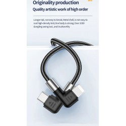 Dr. Phone-DrPhone D11 USB C naar lightning -PD 30W – Dubbele Haaks 90 Graden - Nylon Gevlochten Kabel & Data – 0,5M€ 14,95€ 12,36DrPhoneTelefoniekabel