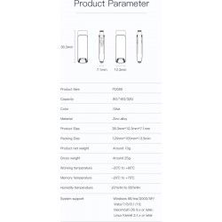 Dr. Phone-LUXWALLET PD6 Mini USB Stick 8GB USB 2.0 Flash Drive – Geheugen –360 Graden Roteerbaar- Zilver€ 12,95€ 10,70USB Stick