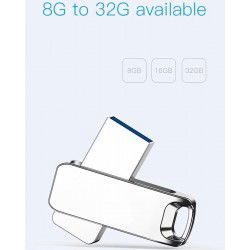 Dr. Phone-LUXWALLET PD6 Mini USB Stick 8GB USB 2.0 Flash Drive – Geheugen –360 Graden Roteerbaar- Zilver€ 12,95€ 10,70USB Stick