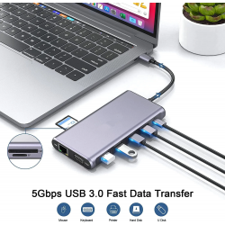 Dr. Phone-DrPhone MD1 12 in 1 Multipoort USB C HUB 4K - 3 Schermen - Dockingstation + VGA€ 99,95€ 82,60DrPhoneHub / Adapter8720118903452