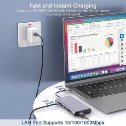 Dr. Phone-DrPhone MD1 12 in 1 Multipoort USB C HUB 4K - 3 Schermen - Dockingstation + VGA€ 99,95€ 82,60DrPhoneHub / Adapter8720118903452