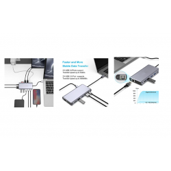 Dr. Phone-DrPhone MD1 12 in 1 Multipoort USB C HUB 4K - 3 Schermen - Dockingstation + VGA€ 99,95€ 82,60DrPhoneHub / Adapter8720118903452