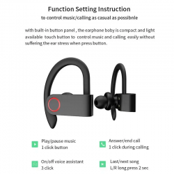 Dr. Phone-DrPhone JHO Draadloze oordopjes - Bluetooth 5.0 - Sport-in-ear - Oorhaken - TWS Stereo Headset met microfoon - HiFi Bass€ 49,95€ 41,28DrPhoneBluetooth Oordoppen8720118902677