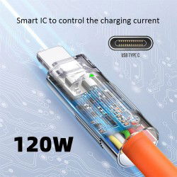 Dr. Phone-DrPhone LSC - USB-C naar USB-C – 120W 6A - Siliconen kabel - Snel opladen + Data - Oranje – 2M / 2 Meter€ 14,95€ 12,36Telefoniekabel8720118882603