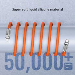 Dr. Phone-DrPhone LSC - USB-C naar USB-C – 120W 6A - Siliconen kabel - Snel opladen + Data - Oranje – 2M / 2 Meter€ 14,95€ 12,36Telefoniekabel8720118882603