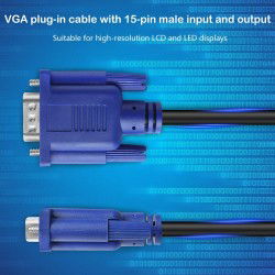 Dr. Phone-DrPhone HNV5 VGA-naar-VGA-kabel - HD15 mannelijk naar mannelijk met dubbele magnetische ring – 1080P - 0.5M - Zwart/Blauw€ 10,95€ 9,05Computer kabels8720118060131