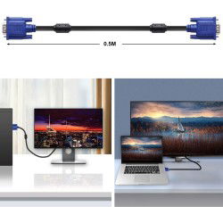 Dr. Phone-DrPhone HNV5 VGA-naar-VGA-kabel - HD15 mannelijk naar mannelijk met dubbele magnetische ring – 1080P - 0.5M - Zwart/Blauw€ 10,95€ 9,05Computer kabels8720118060131