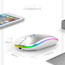 Dr. Phone-Elementkey IMX9 2 in 1 Draadloze Stille Muis – USB 2,4Ghz & Bluetooth 5.2 – DPI 1600 - Oplaadbaar & RGB - Rosegold€ 19,95€ 16,49ElementkeyMuis8720118978658