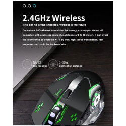 Dr. Phone-DrPhone M8 Pro - Oplaadbare Draadloze Gaming Muis - Extra Stil - Ergonomisch - 6 Toetsen RGB - 2400 Dpi - Zwart€ 24,95€ 20,62ElementkeyMuis